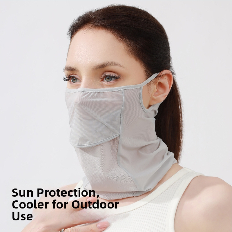 Лятна ледена копринена маска за жени, дишаща слънцезащитна маска, тънка, бързосъхнеща, за спорт на открито, фитнес, мъжка маска за риболов и колоездене