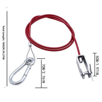 Трансгранично горещо продавано стоманено въже от неръждаема стомана 304, стоманено въже, екологично чисто, пластмасово покрито, червено стоманено въже за ремарке