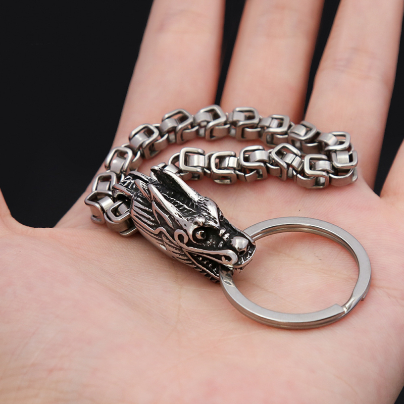 Kreatívny nerezový prívesok na kľúče od auta, trendy DIY personalizovaný zvierací pánsky malý darček, veľkoobchod