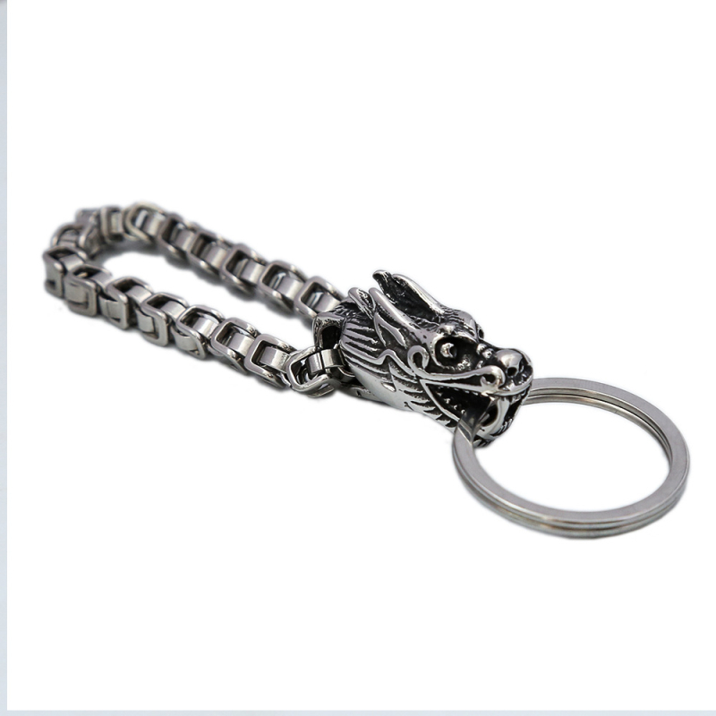 Kreatívny nerezový prívesok na kľúče od auta, trendy DIY personalizovaný zvierací pánsky malý darček, veľkoobchod