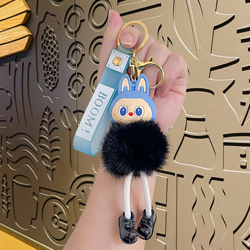 Uus labubu plush-riidest armas autovõtme koolikoti rippuv ripats-võtmehoidja hulgimüük