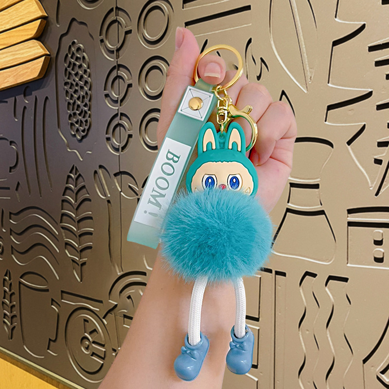 Uus labubu plush-riidest armas autovõtme koolikoti rippuv ripats-võtmehoidja hulgimüük