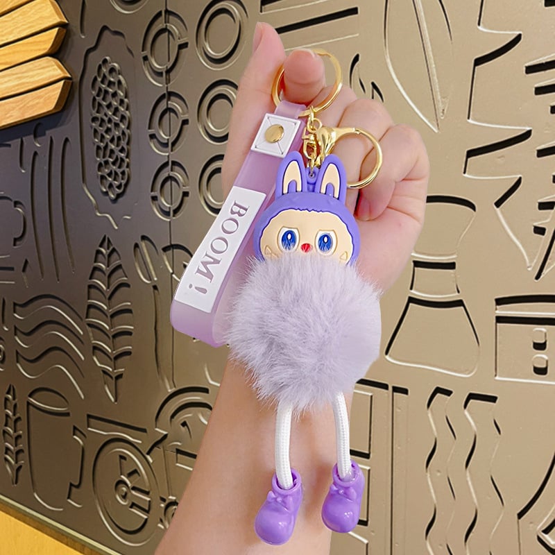 Uus labubu plush-riidest armas autovõtme koolikoti rippuv ripats-võtmehoidja hulgimüük