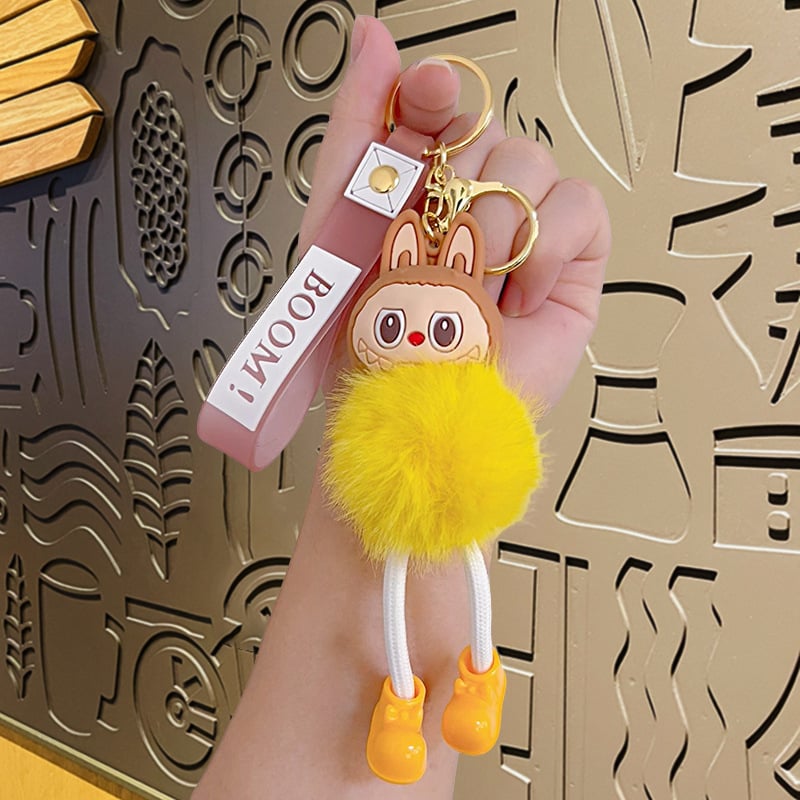 Uus labubu plush-riidest armas autovõtme koolikoti rippuv ripats-võtmehoidja hulgimüük