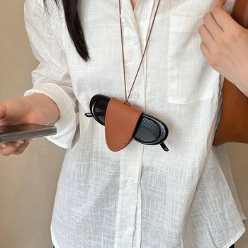 Γεωμετρικό λαιμό γυαλιά κλειδί δερμάτινη τσάντα κολιέ ιδιοσυγκρασία μόδα κλείδα αλυσίδα απλό υψηλής αίσθησης κολιέ χονδρικής