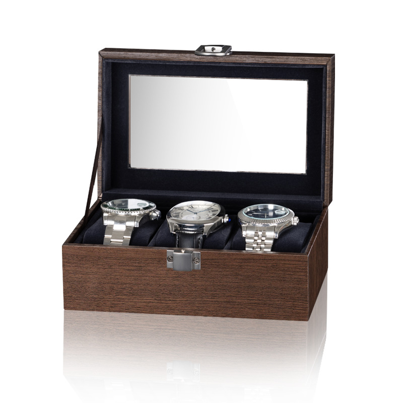 Kellakarp, pähklipuu mustriga seeria, mitmepositsiooniline ehete hoiukarp, kellakarp, prillide ümbris, päikeseprillide hoiukarp