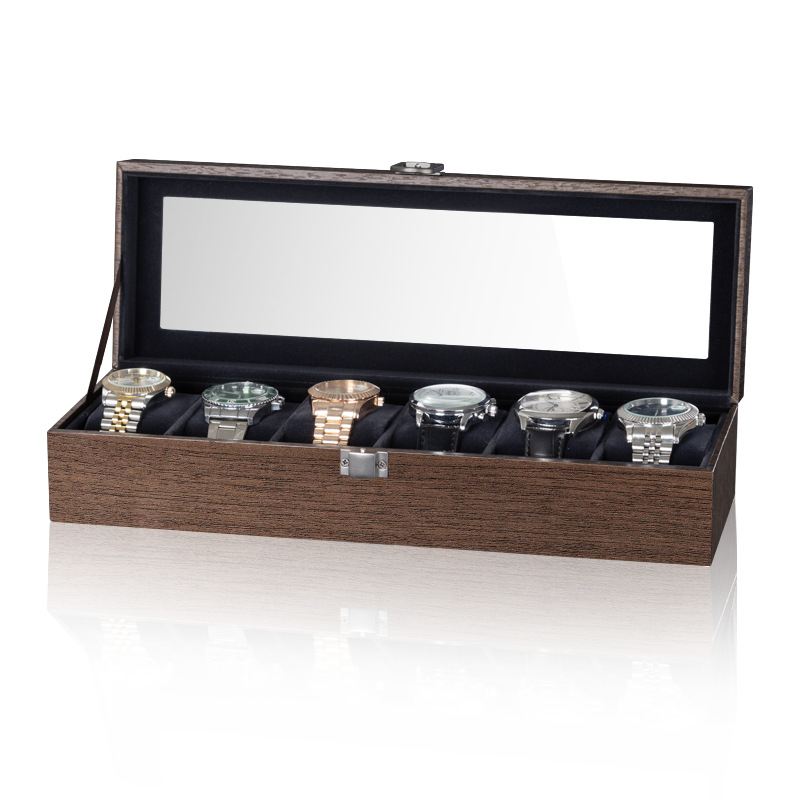 Kellakarp, pähklipuu mustriga seeria, mitmepositsiooniline ehete hoiukarp, kellakarp, prillide ümbris, päikeseprillide hoiukarp