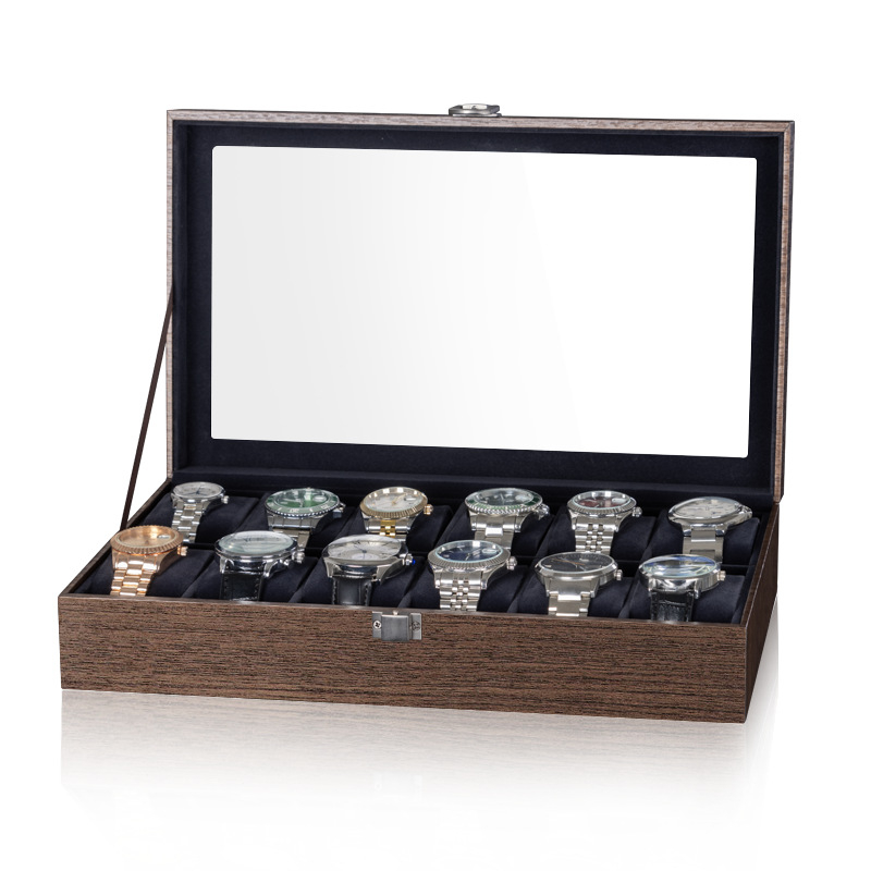 Kellakarp, pähklipuu mustriga seeria, mitmepositsiooniline ehete hoiukarp, kellakarp, prillide ümbris, päikeseprillide hoiukarp