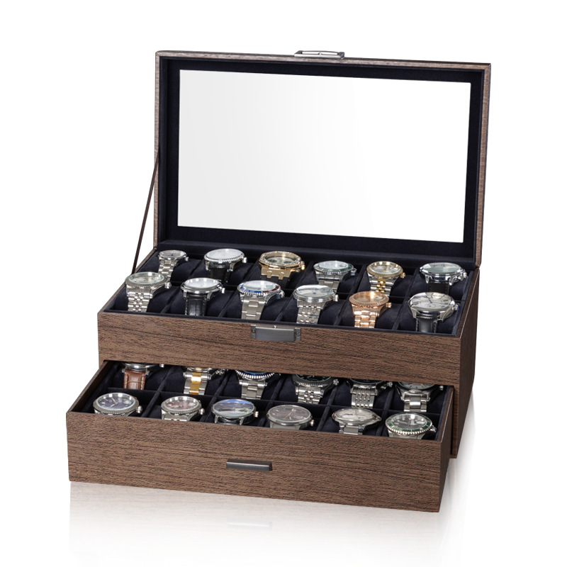 Kellakarp, pähklipuu mustriga seeria, mitmepositsiooniline ehete hoiukarp, kellakarp, prillide ümbris, päikeseprillide hoiukarp