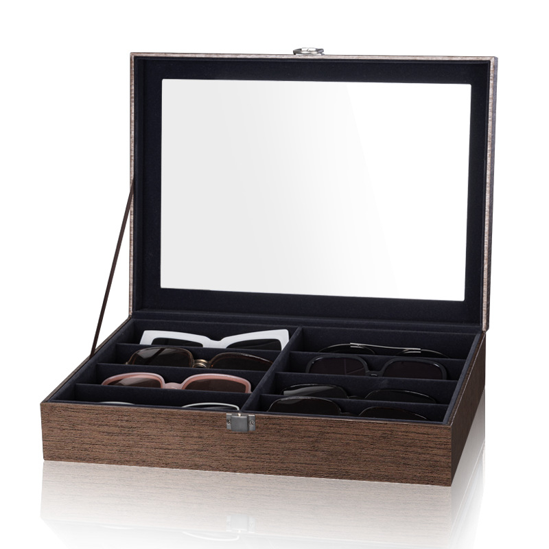 Kellakarp, pähklipuu mustriga seeria, mitmepositsiooniline ehete hoiukarp, kellakarp, prillide ümbris, päikeseprillide hoiukarp