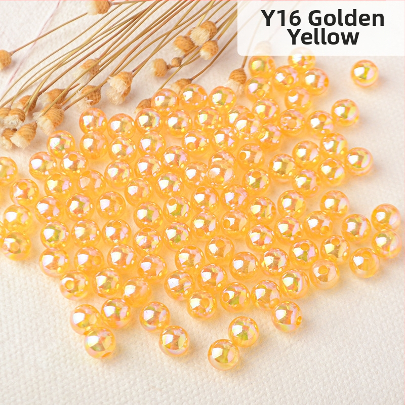 Perforuoti skaidrūs AB spalvos perlų karoliukai, padengti spalvų magija, spalvoti plastikiniai rankų darbo papuošalų aksesuarai, karoliukai sandėlyje