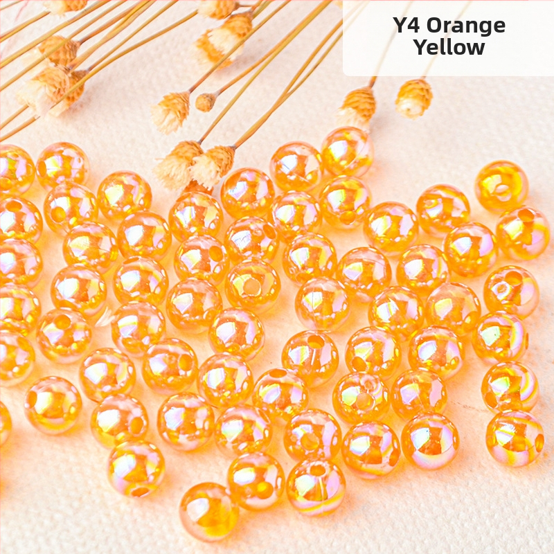 Perforuoti skaidrūs AB spalvos perlų karoliukai, padengti spalvų magija, spalvoti plastikiniai rankų darbo papuošalų aksesuarai, karoliukai sandėlyje