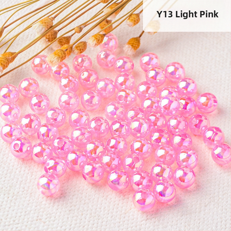 Perforuoti skaidrūs AB spalvos perlų karoliukai, padengti spalvų magija, spalvoti plastikiniai rankų darbo papuošalų aksesuarai, karoliukai sandėlyje