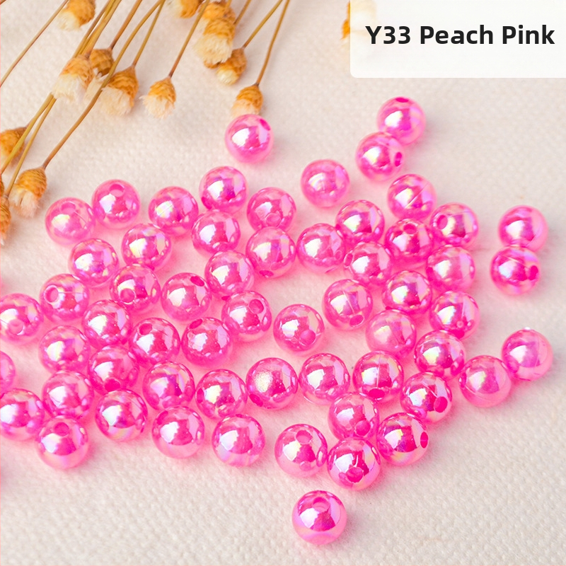 Perforuoti skaidrūs AB spalvos perlų karoliukai, padengti spalvų magija, spalvoti plastikiniai rankų darbo papuošalų aksesuarai, karoliukai sandėlyje