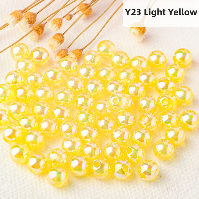 Perforuoti skaidrūs AB spalvos perlų karoliukai, padengti spalvų magija, spalvoti plastikiniai rankų darbo papuošalų aksesuarai, karoliukai sandėlyje