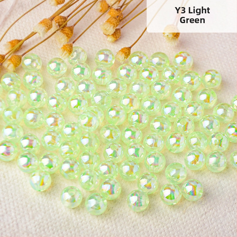 Perforuoti skaidrūs AB spalvos perlų karoliukai, padengti spalvų magija, spalvoti plastikiniai rankų darbo papuošalų aksesuarai, karoliukai sandėlyje