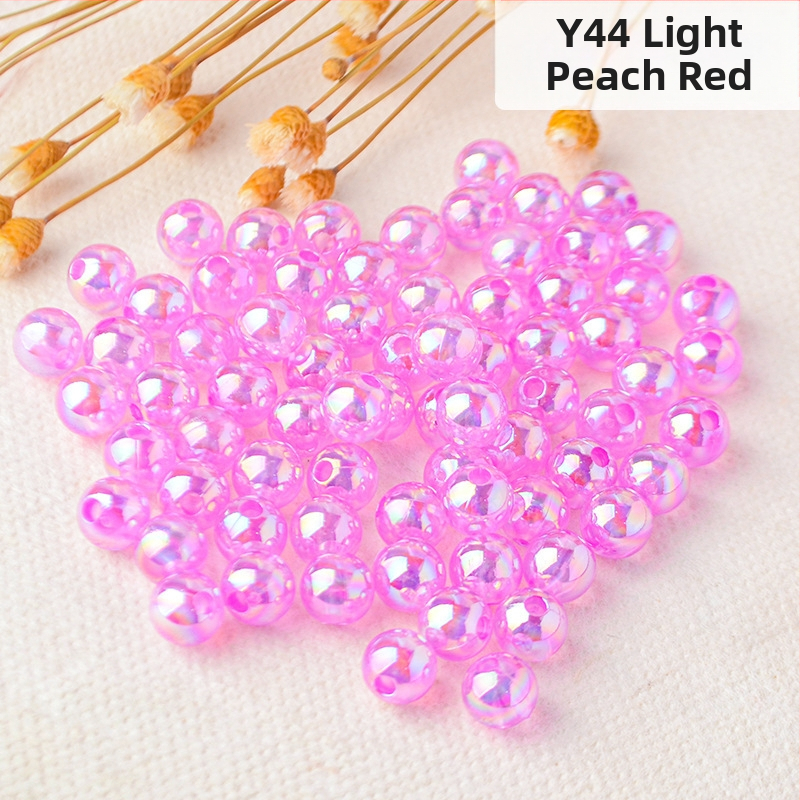 Perforuoti skaidrūs AB spalvos perlų karoliukai, padengti spalvų magija, spalvoti plastikiniai rankų darbo papuošalų aksesuarai, karoliukai sandėlyje
