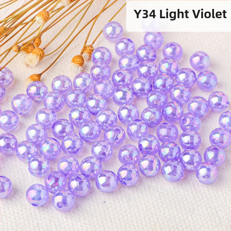 Perforuoti skaidrūs AB spalvos perlų karoliukai, padengti spalvų magija, spalvoti plastikiniai rankų darbo papuošalų aksesuarai, karoliukai sandėlyje