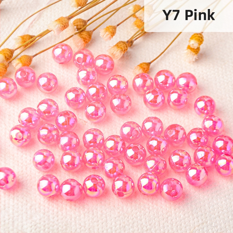 Perforuoti skaidrūs AB spalvos perlų karoliukai, padengti spalvų magija, spalvoti plastikiniai rankų darbo papuošalų aksesuarai, karoliukai sandėlyje
