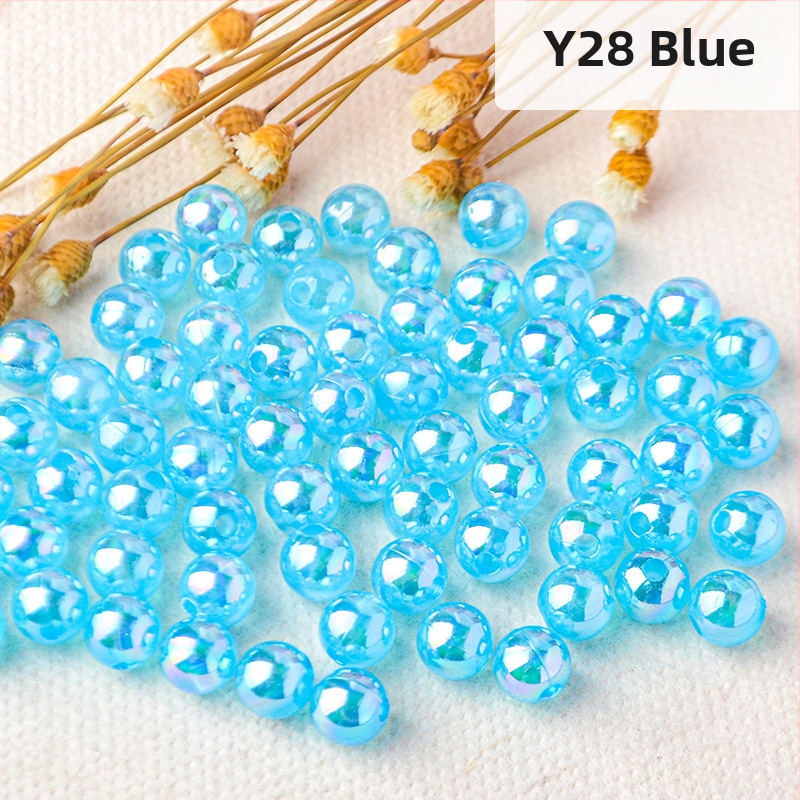 Perforuoti skaidrūs AB spalvos perlų karoliukai, padengti spalvų magija, spalvoti plastikiniai rankų darbo papuošalų aksesuarai, karoliukai sandėlyje