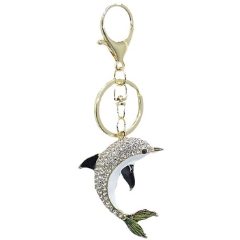 Διασυνοριακή νέα σειρά θαλάσσιων ζώων μπρελόκ από κράμα διαμαντιών δελφινιών μπρελόκ αυτοκινήτου με κρεμάστρα τσάντας