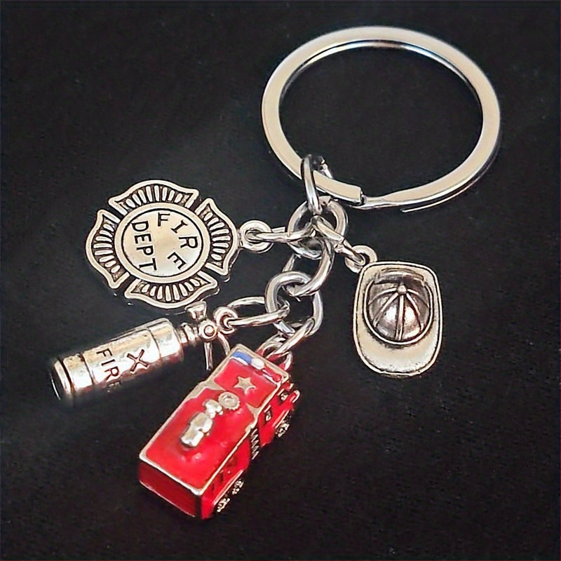 Nauja Europos ir Amerikos užsienio prekybos papuošalų kuprinė pakabukas kirvis šalmas gesintuvas medalis ugniagesio raktų pakabukas