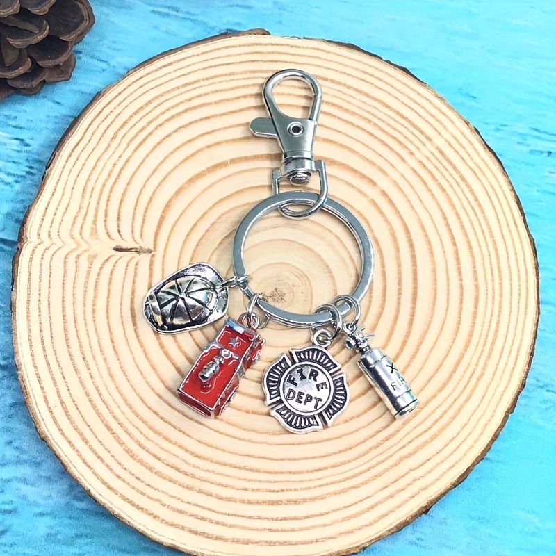Nauja Europos ir Amerikos užsienio prekybos papuošalų kuprinė pakabukas kirvis šalmas gesintuvas medalis ugniagesio raktų pakabukas