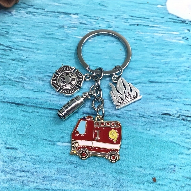 Nauja Europos ir Amerikos užsienio prekybos papuošalų kuprinė pakabukas kirvis šalmas gesintuvas medalis ugniagesio raktų pakabukas