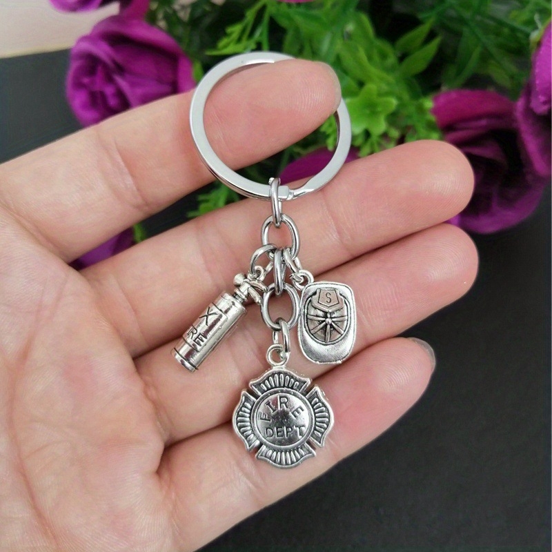 Nauja Europos ir Amerikos užsienio prekybos papuošalų kuprinė pakabukas kirvis šalmas gesintuvas medalis ugniagesio raktų pakabukas