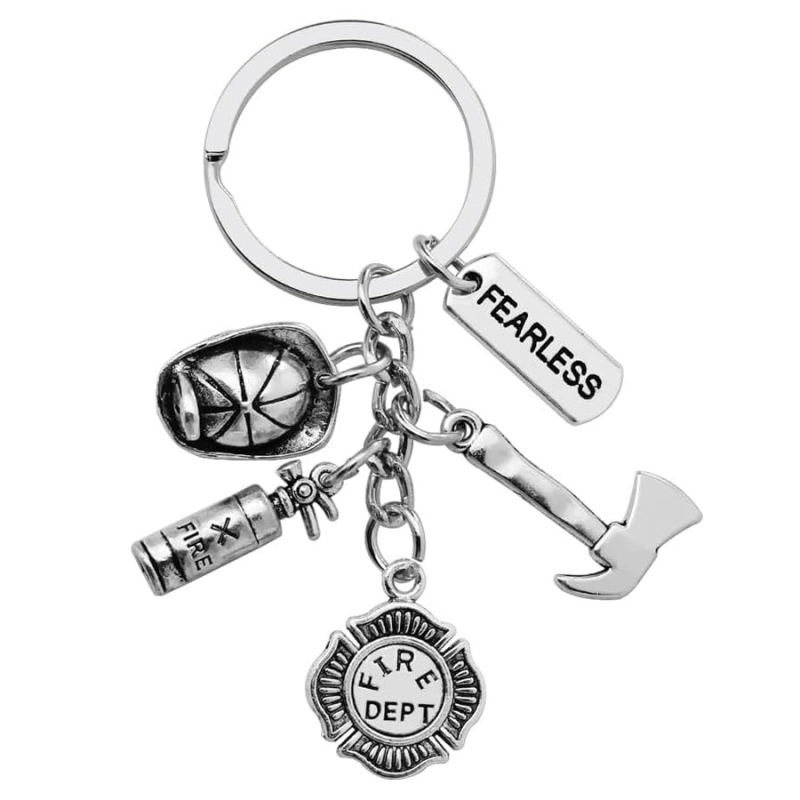 Nauja Europos ir Amerikos užsienio prekybos papuošalų kuprinė pakabukas kirvis šalmas gesintuvas medalis ugniagesio raktų pakabukas