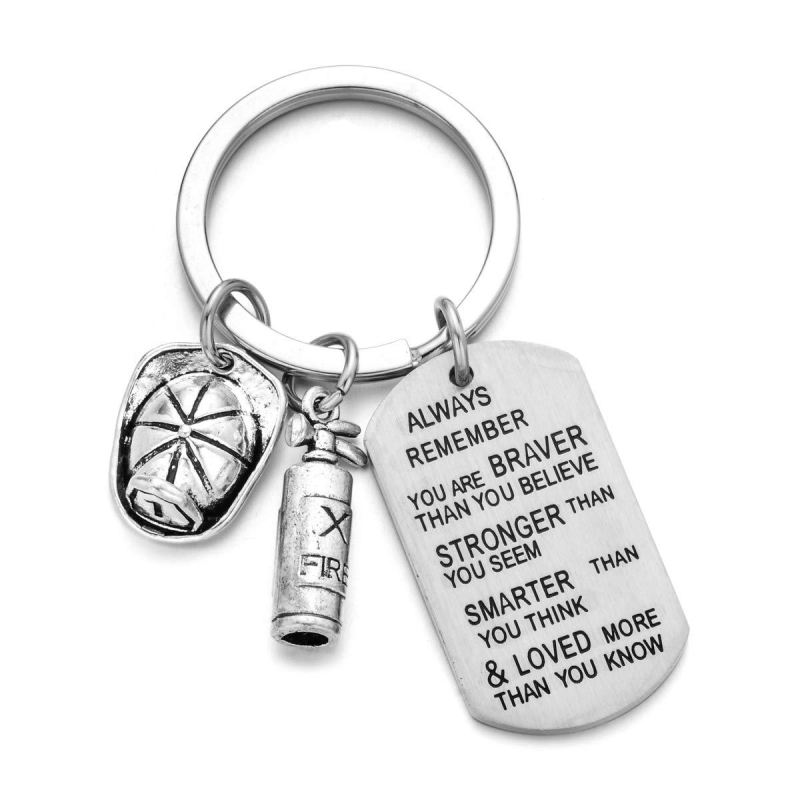 Nauja Europos ir Amerikos užsienio prekybos papuošalų kuprinė pakabukas kirvis šalmas gesintuvas medalis ugniagesio raktų pakabukas