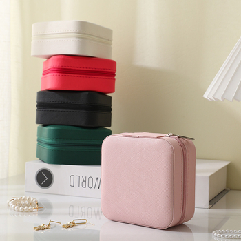 Hulgimüügi ehtekarp peegliga, niiskuskindel reisisõrmus, kõrvarõngad, kaelakee, kõrvarõngad, ehete hoiukarp, reisiehtekarp