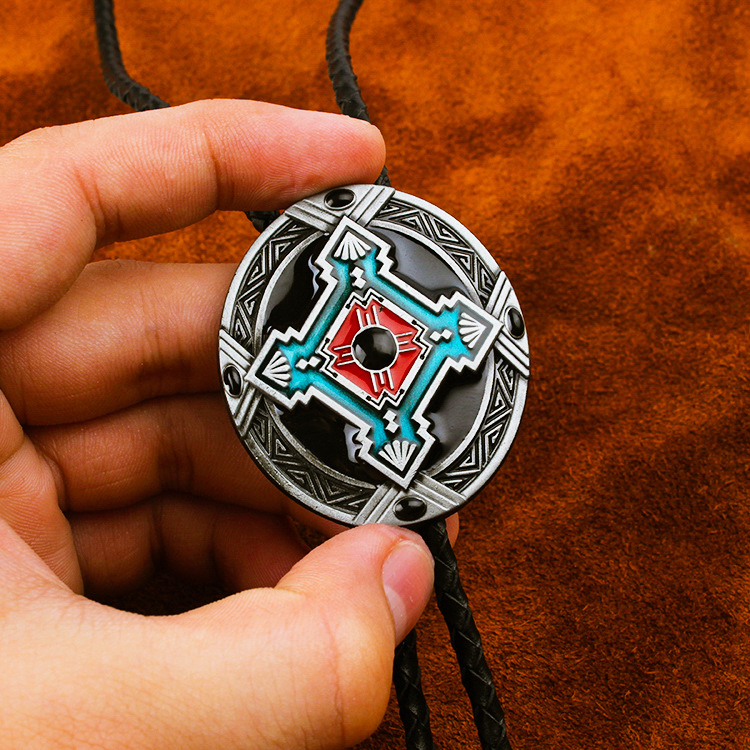 Висулка за вратовръзка Cross Border New Indian Aboriginal Totem Polo, западна каубойска вратовръзка Bolo