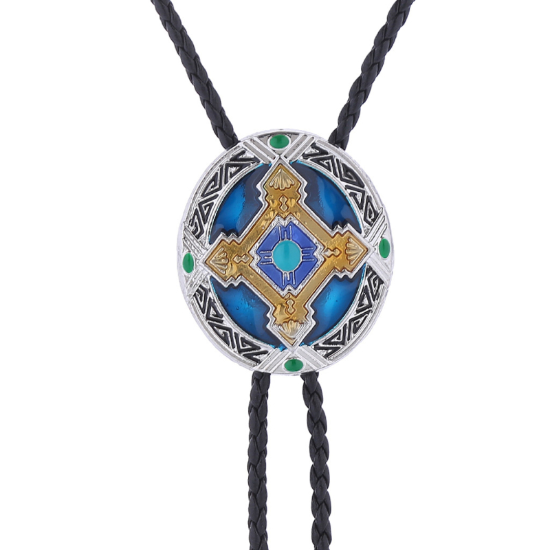 Pārrobežu jaunā Indijas aborigēnu totēma polo kaklasaite Kulona rietumu kovboju bolo kaklasaite