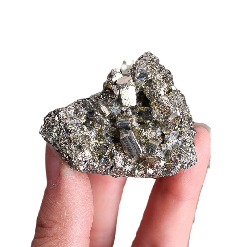 Natūralus kristalas rūda piritas chalkopiritas brangakmenis mineralas metalas kvailys auksas neapdorota rūda populiarus mokslas mokymo pavyzdys