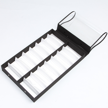 Κουτί αποθήκευσης γυαλιών, κουτί κοσμημάτων υψηλής ποιότητας, 18 κουτιά γυαλιών μέσω του καπακιού, κουτί προβολής από εργοστάσιο, απευθείας πωλήσεις