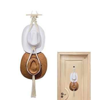 Трансгранична бохемска памучна тъкана стойка за съхранение на шапки, многослойна стенна щипка за съхранение, декорация за висяща шапка