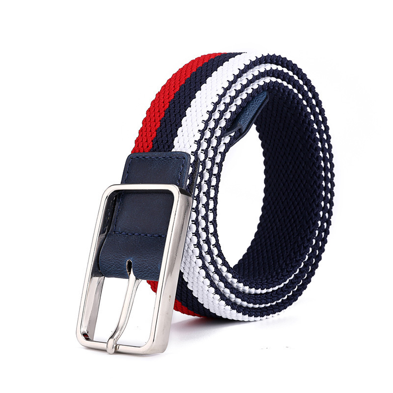 Elastinis austas diržas, tamprus vyriškas drobinis diržas, korėjietiško stiliaus studentiškas laisvalaikio diržas, unisex diržas