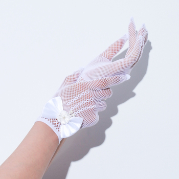 Naujos nuotakos vestuvinės pirštinės vintažinės nėriniuotos trumpo kaspino perlų vestuvinės suknelės kelioninės pirštinės su licencija