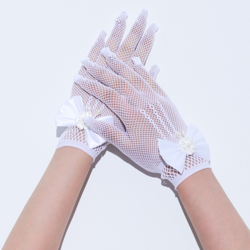 Naujos nuotakos vestuvinės pirštinės vintažinės nėriniuotos trumpo kaspino perlų vestuvinės suknelės kelioninės pirštinės su licencija