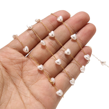 Roostevabast terasest pärlkett, kuldne armastuskaelakee, pärlkett, naiste rangluukett