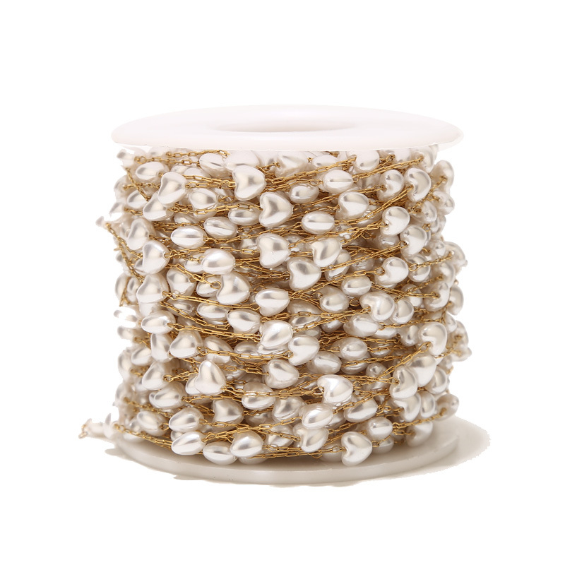 Roostevabast terasest pärlkett, kuldne armastuskaelakee, pärlkett, naiste rangluukett