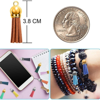 200 τεμάχια μπρελόκ φούντα χύμα δερμάτινη φούντα πολύχρωμη φούντα μενταγιόν diy μπρελόκ χειροτεχνίας