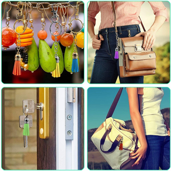 200 τεμάχια μπρελόκ φούντα χύμα δερμάτινη φούντα πολύχρωμη φούντα μενταγιόν diy μπρελόκ χειροτεχνίας