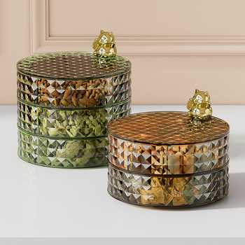 Οικιακό σαλόνι τραπεζάκι σαλονιού κουτί με καραμέλες ελαφρύ πολυτελές high-end δίσκος σνακ καραμελών αποθήκευση σνακ ξηρών καρπών κουτί με αποξηραμένα φρούτα