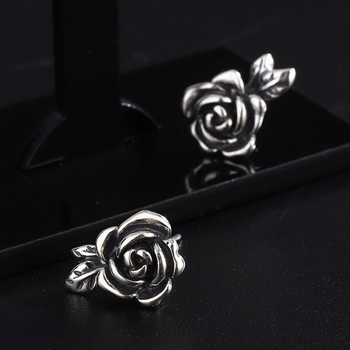Σκουλαρίκια από ασήμι 925, γυναικεία αξεσουάρ, ρετρό σκουλαρίκια με τριαντάφυλλα, απλά σκουλαρίκια με λουλούδια, κουλ στυλ