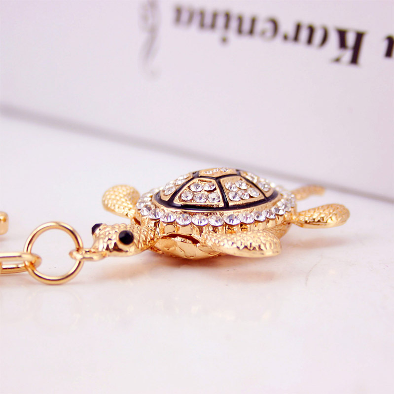 Didmeninė prekyba kūrybinga deimantais inkrustuota vėžlio automobilio raktų pakabuko gyvūno metalinio pakabuko raktų pakabuko amatų maža dovana 205
