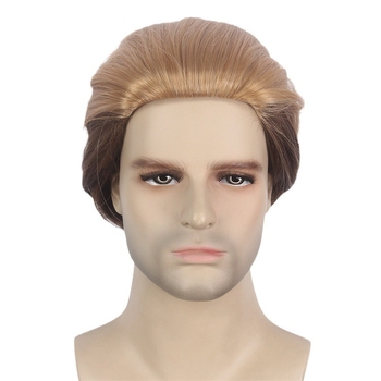 Guangzhou tehase otsemüük Amazoni pühadeparukas meeste simuleeritud õmblusteta õhuke Kani Kareni kuldne parukakomplekt