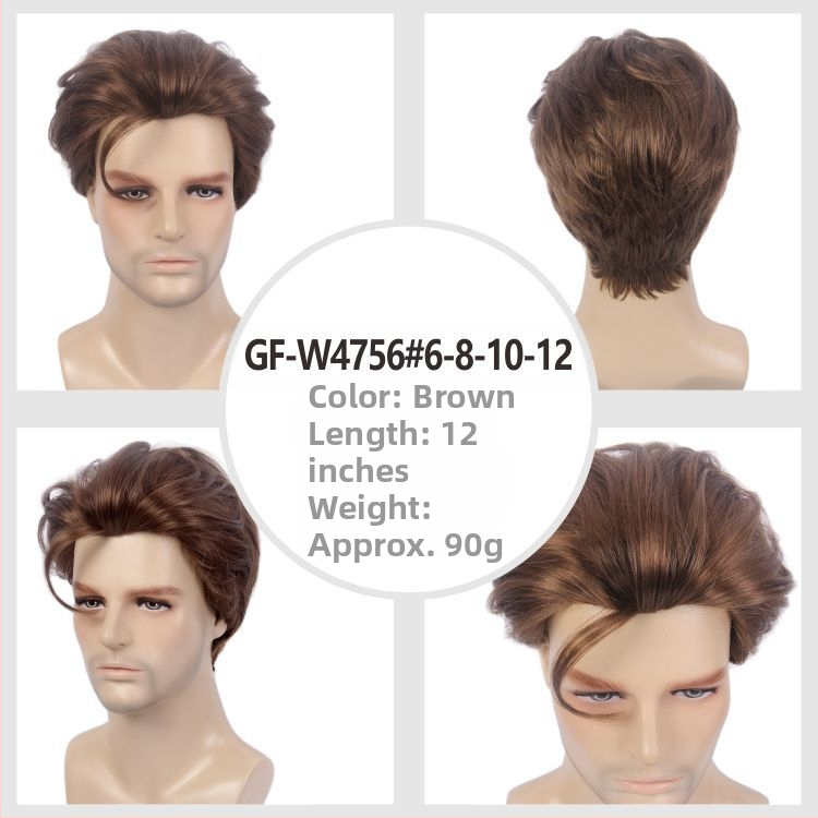 Guangzhou tehase otsemüük Amazoni pühadeparukas meeste simuleeritud õmblusteta õhuke Kani Kareni kuldne parukakomplekt