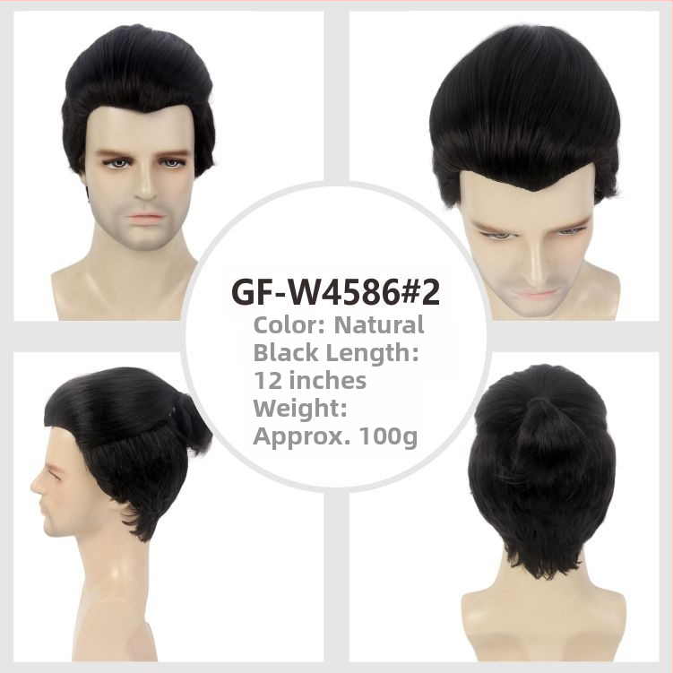 Guangzhou tehase otsemüük Amazoni pühadeparukas meeste simuleeritud õmblusteta õhuke Kani Kareni kuldne parukakomplekt